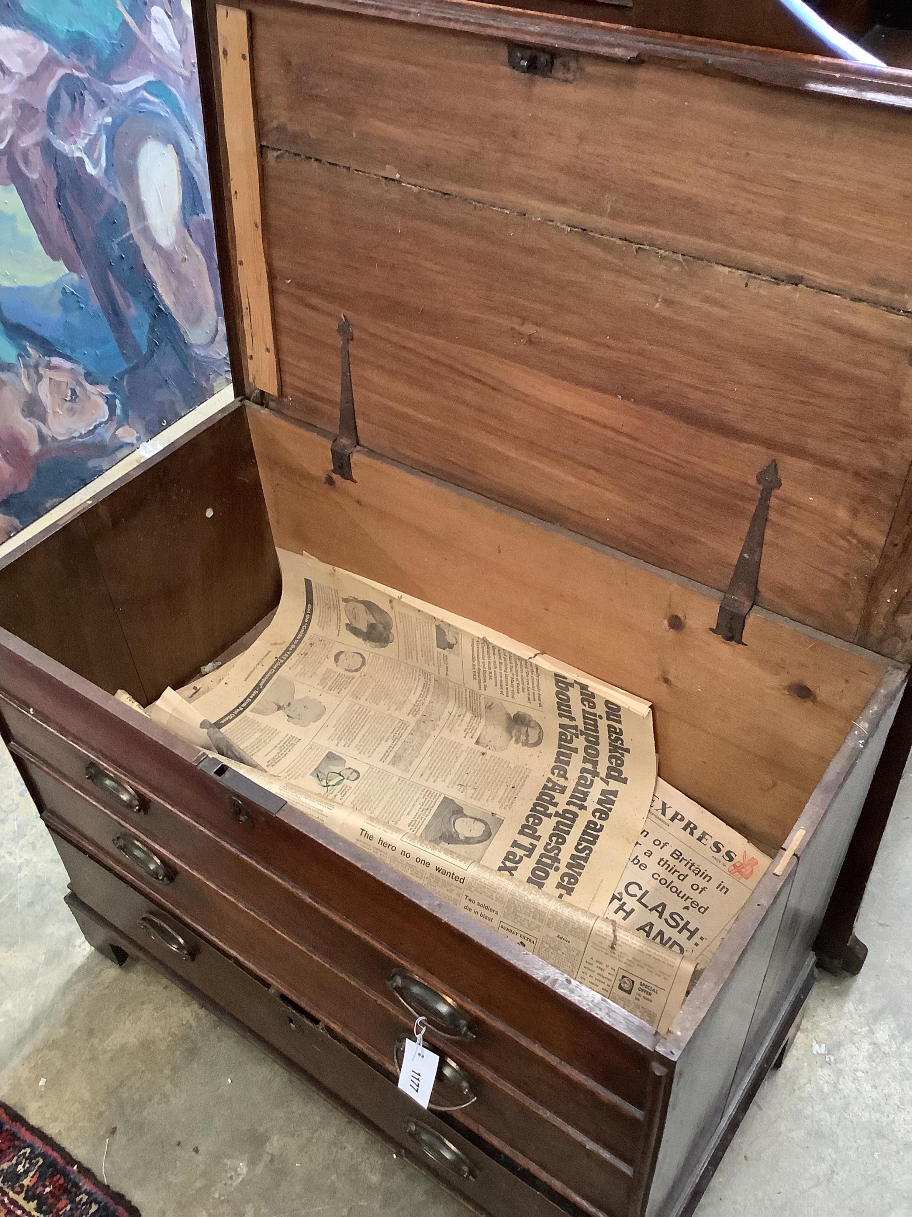 A Regency oak chest